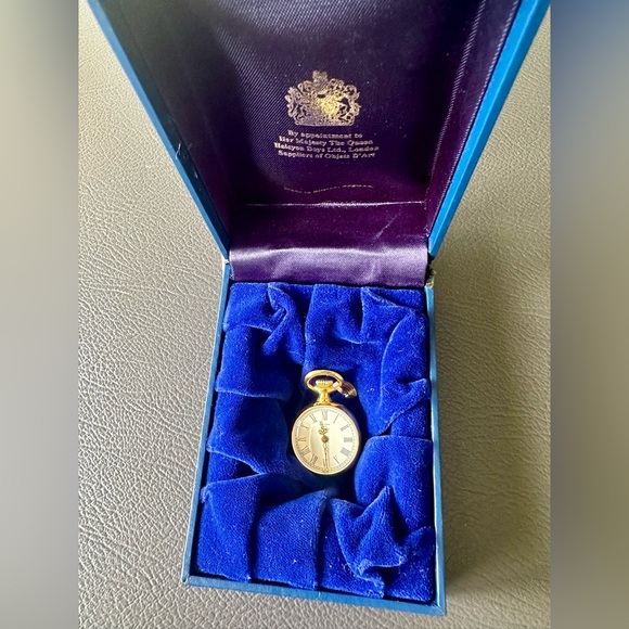 DESIGNED BY HALCYON DAYS ENAMELS LONDON ENGLAND. Great Cond Flower Pocket Watch - Picture 3 of 8